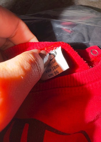 Kırmızı Örgü Nakışlı Bebek Tulumu - Görsel 8