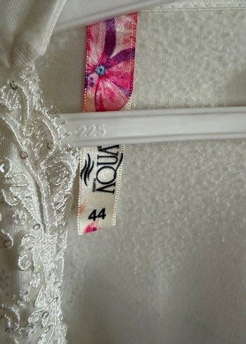 Uzun Beyaz Bohem Nakışlı Kadın Elbise - Görsel 7