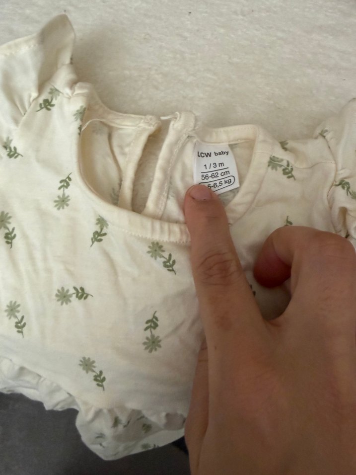 Kız Çocuk Beyaz Keten Renkli Baskılı alt üst - Görsel 2