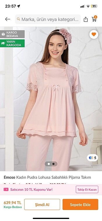 Lohusa pijama - Görsel 2