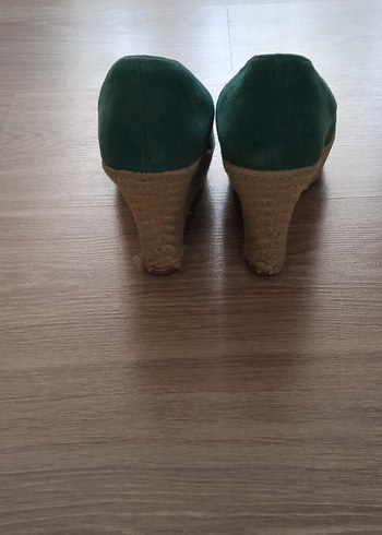 Kadın Süet Dolgu Topuklu Espadril - Görsel 5