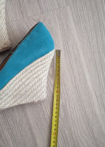 Kadın Süet Dolgu Topuklu Espadril - Görsel 10