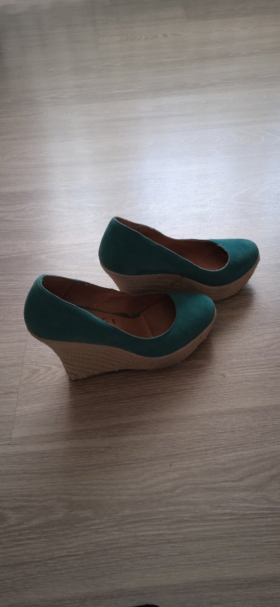 Kadın Süet Dolgu Topuklu Espadril - Görsel 3