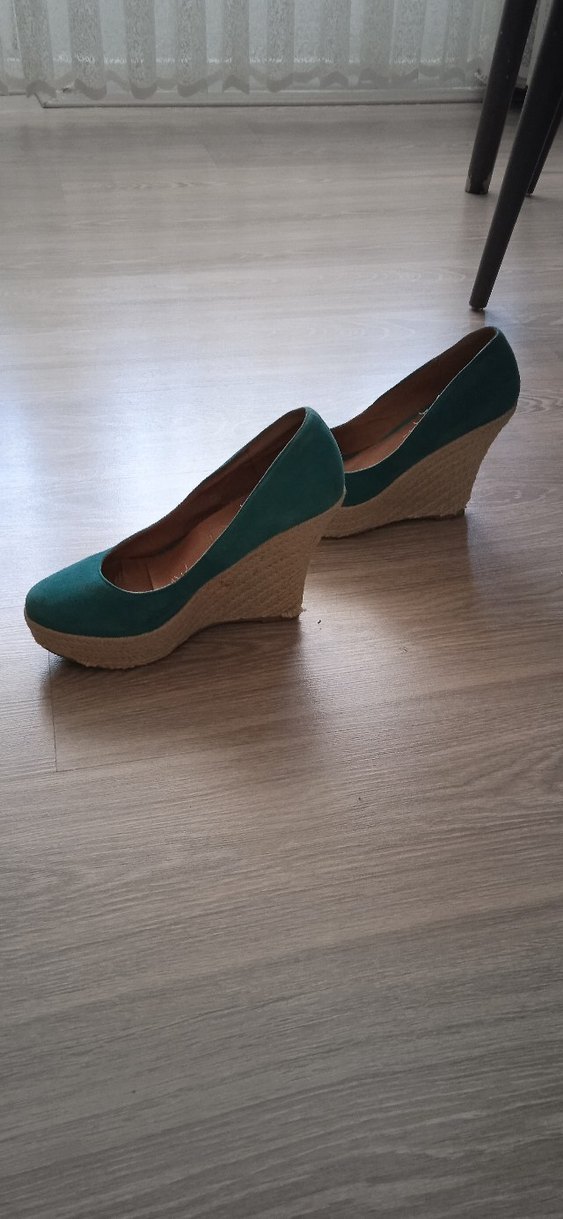 Kadın Süet Dolgu Topuklu Espadril - Görsel 4