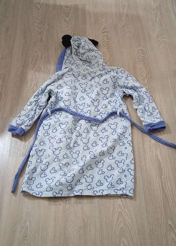 Mavi Baskılı Erkek Çocuk Bornoz - Görsel 3