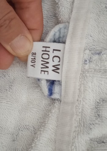 Mavi Baskılı Erkek Çocuk Bornoz - Görsel 5