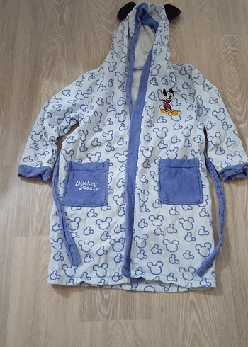 Mavi Baskılı Erkek Çocuk Bornoz - Görsel 2