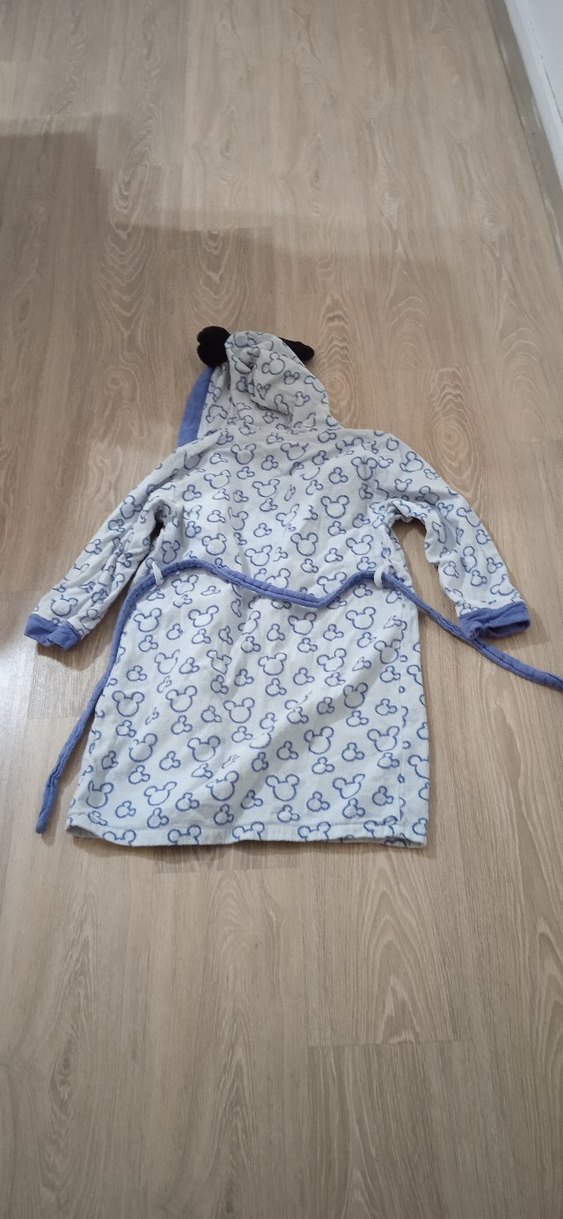 Mavi Baskılı Erkek Çocuk Bornoz - Görsel 3