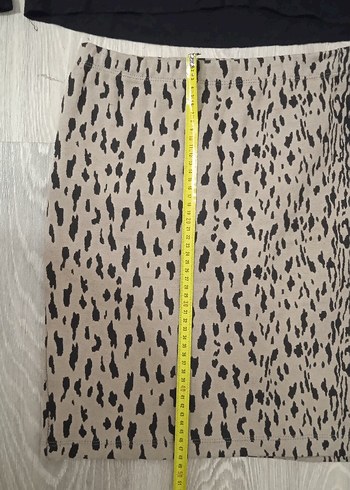 leopar desenli etek gömlek takım - Görsel 5