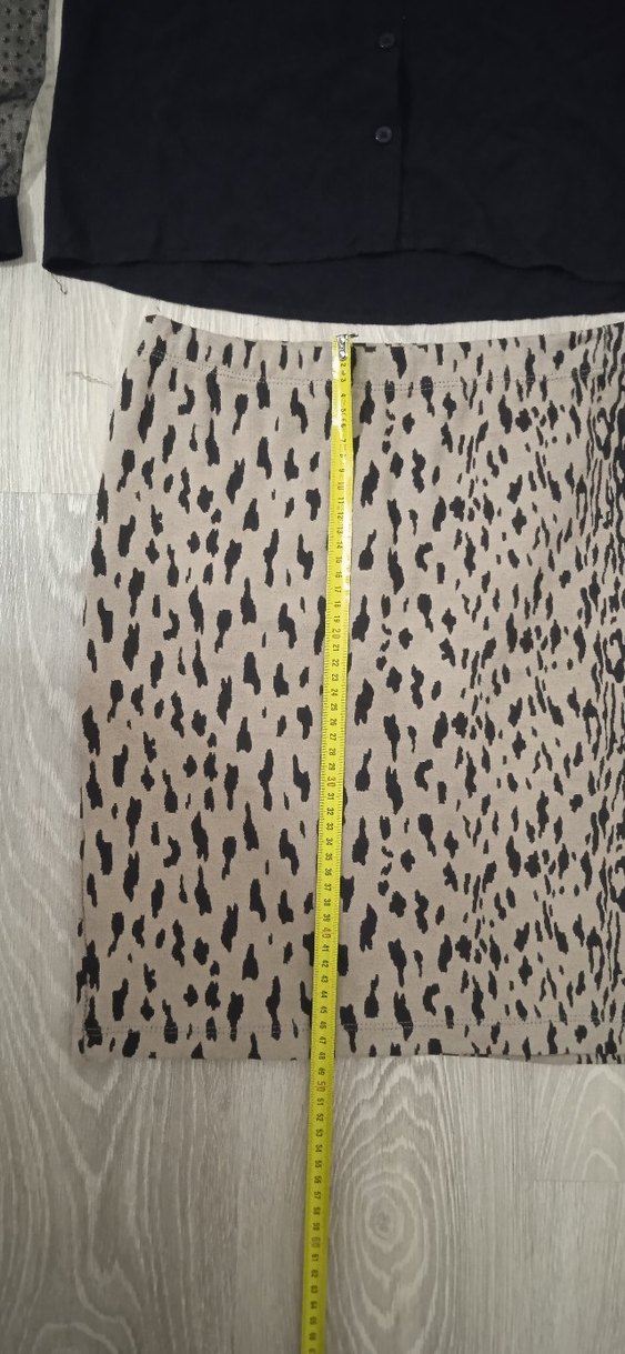 leopar desenli etek gömlek takım - Görsel 5