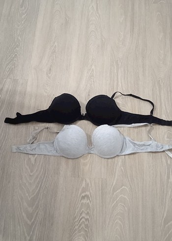 siyah ve gri  Sütyen - Görsel 2