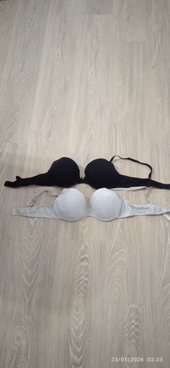 siyah ve gri  Sütyen - Görsel 2
