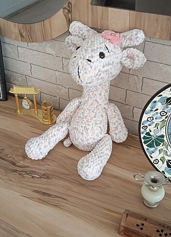 Beden Amigurumi kadife oyuncak zürafa