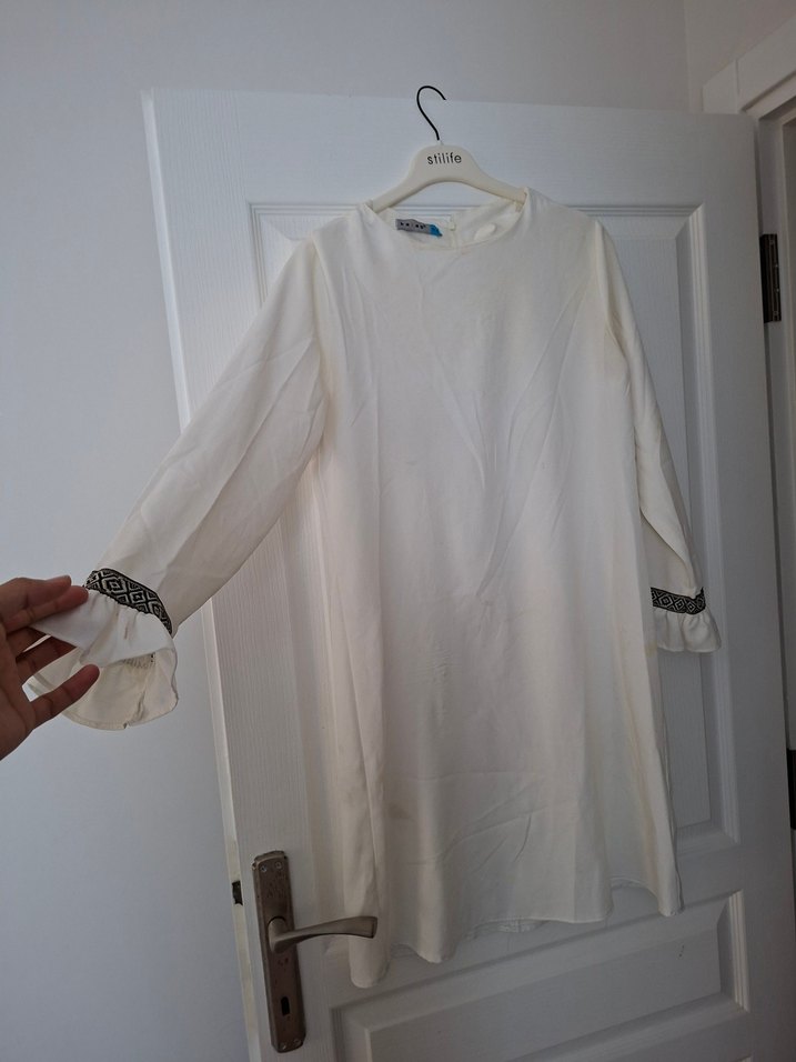 Düğmeli Mavi Kadın Denim Ceket - Görsel 3