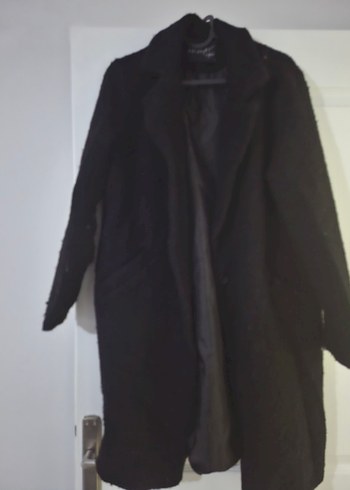 Siyah Uzun Kadın Kaban - Görsel 3