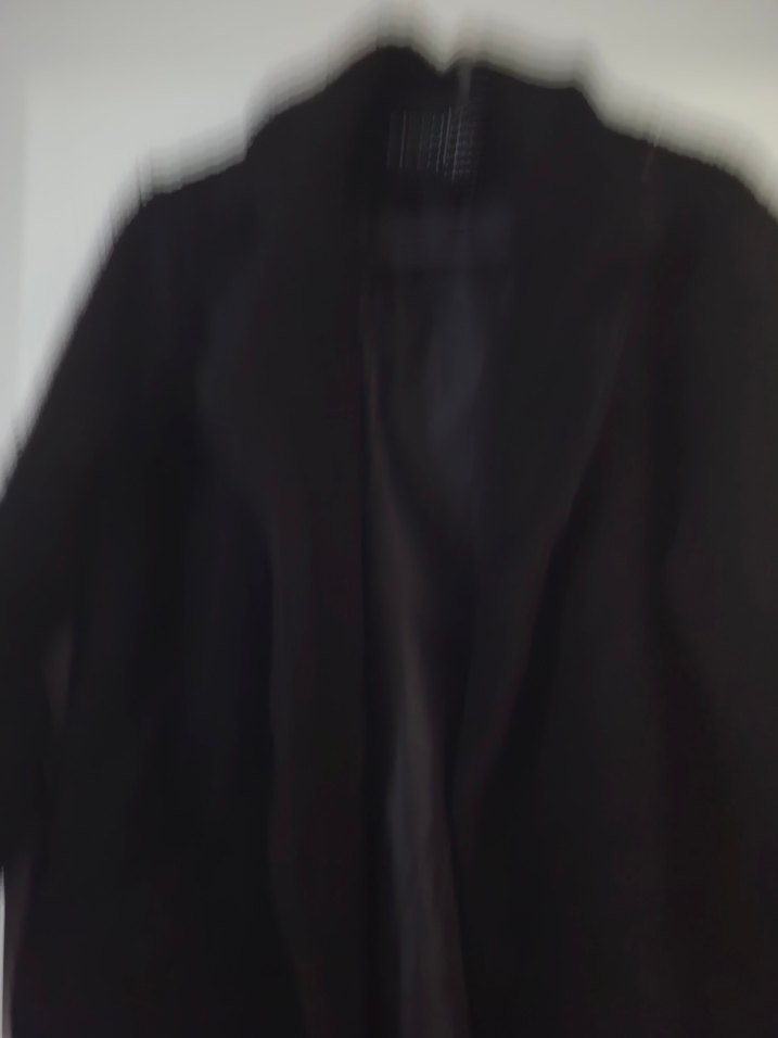 Siyah Uzun Kadın Kaban - Görsel 4