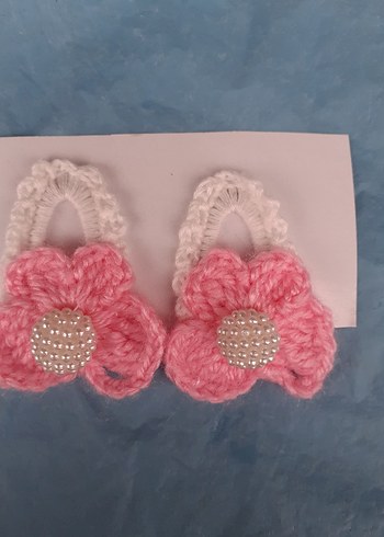 Pembe Dantel Çiçekli Çocuk Toka - Görsel 3