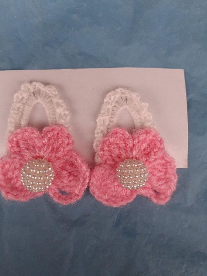 Pembe Dantel Çiçekli Çocuk Toka - Görsel 3