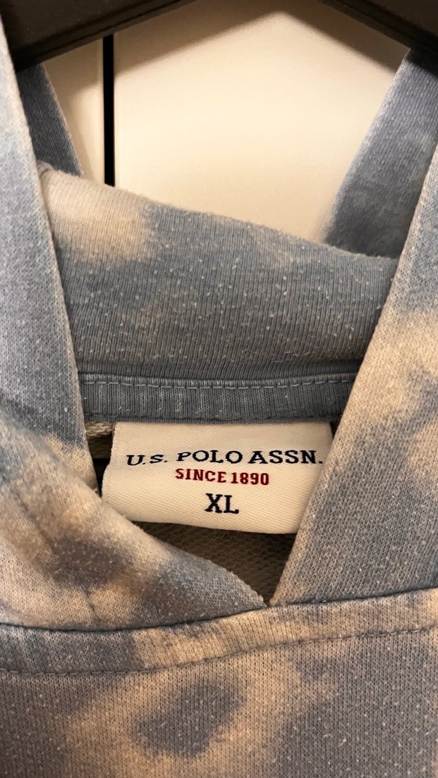 Gri Bağlama Desenli Kapüşonlu Sweatshirt büyük beden - Görsel 2