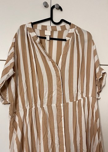 Bej Çizgili Uzun hm büyük beden - Görsel 2