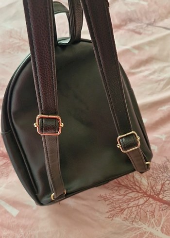 Zipperli Siyah Deri Sırt Çantası - Görsel 3