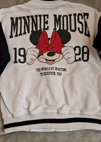 Kız Çocuk Beyaz Minnie Fare Baskılı Sweatshirt - Görsel 5