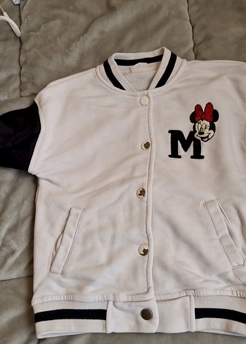 Kız Çocuk Beyaz Minnie Fare Baskılı Sweatshirt - Görsel 2