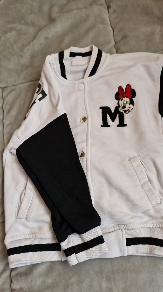 Kız Çocuk Beyaz Minnie Fare Baskılı Sweatshirt - Görsel 3