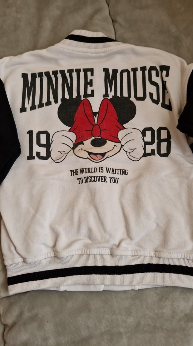 Kız Çocuk Beyaz Minnie Fare Baskılı Sweatshirt - Görsel 4