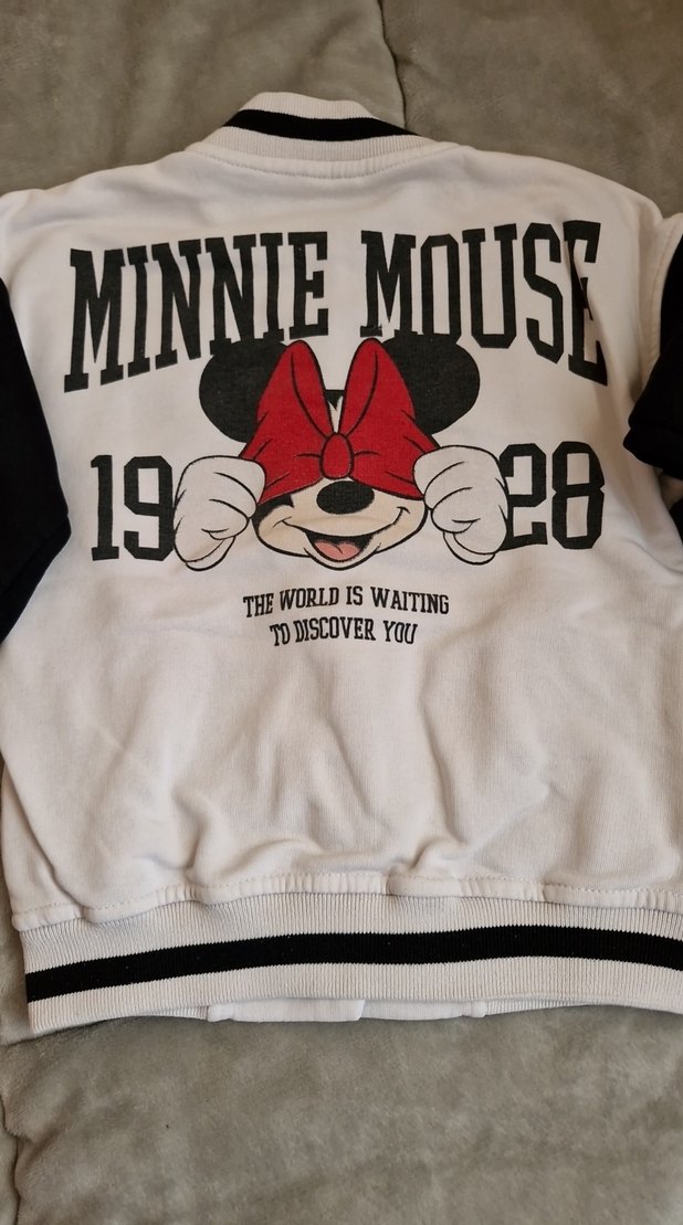 Kız Çocuk Beyaz Minnie Fare Baskılı Sweatshirt - Görsel 5