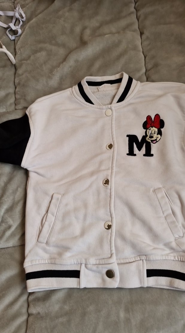 Kız Çocuk Beyaz Minnie Fare Baskılı Sweatshirt - Görsel 2