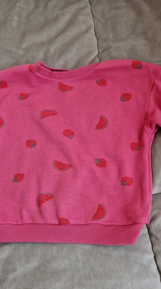 Kız Çocuk Pembe Baskılı Sweatshirt - Görsel 4