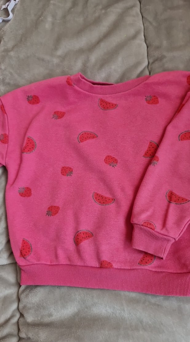 Kız Çocuk Pembe Baskılı Sweatshirt - Görsel 3