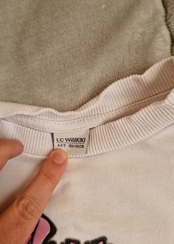 Kız Çocuk Pembe Pamuklu Baskılı Sweatshirt - Görsel 4