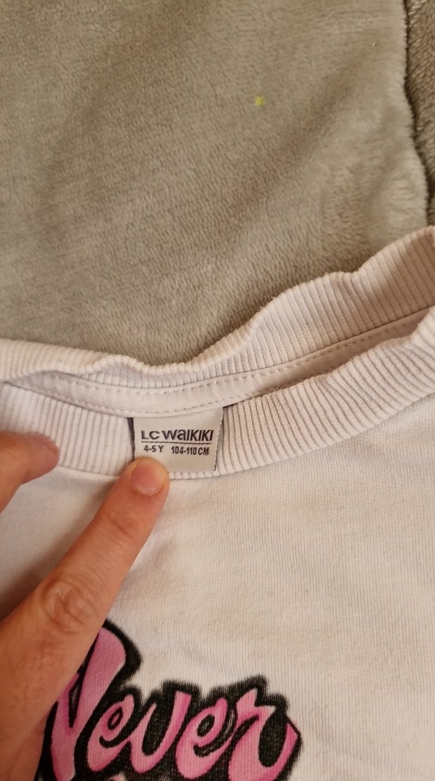 Kız Çocuk Pembe Pamuklu Baskılı Sweatshirt - Görsel 4