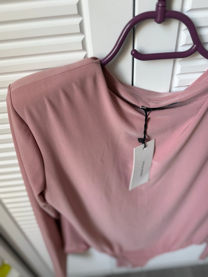 Pembe Uzun Kollu Kadın Bluz - Görsel 2