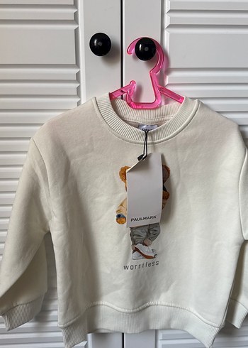 Baskılı Beyaz Erkek Çocuk Sweatshirt - Görsel 2