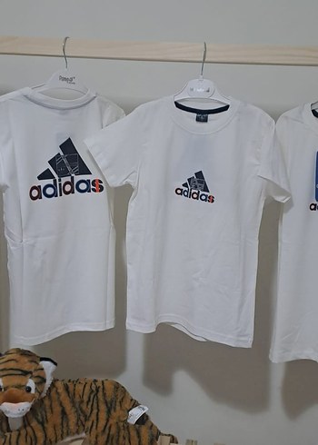 Adidas Beyaz Adidas Baskılı erkek çocuk Tişört