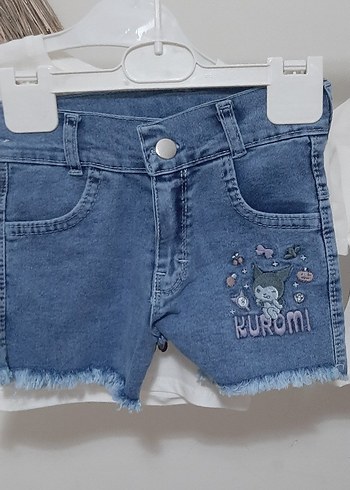 3 Yaş Beden beyaz Renk Kuromi Baskılı Pullu Kız Takım 2_3_4_5yaş