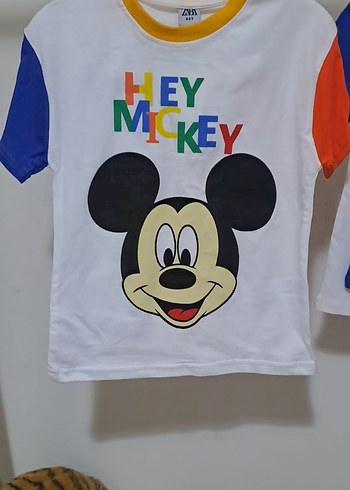 Zara Renkli Baskılı Mickey Mouse Erkek Takım 3_8yaş arası