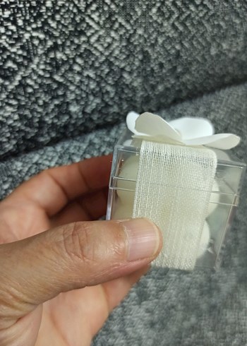  Beden beyaz Renk Beyaz Çiçekli Hediyelik Mum