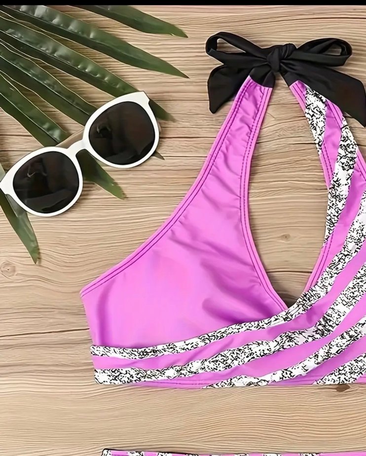 Işıltılı Desenli Mini Bikini - Görsel 3