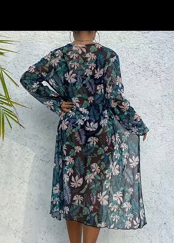 Bohem Tarz Uzun pareolu Kadın Mayo 3 lü takım - Görsel 4