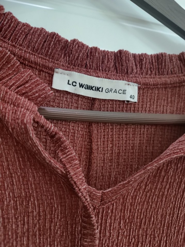 Bordo Uzun mevsimlik Elbise - Görsel 2