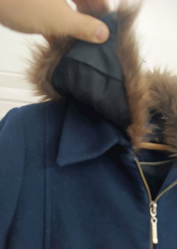 Kadın uzun kaşe kaban - Görsel 5