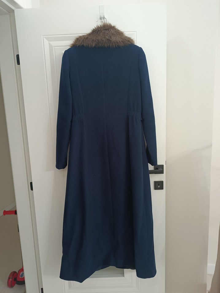 Kadın uzun kaşe kaban - Görsel 3