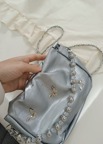 İnci ve Zincir Detaylı Kadın Çanta - Görsel 6