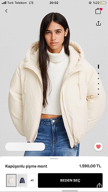 bershka bej mont