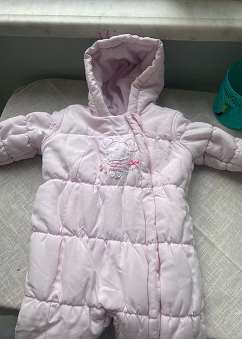 Kız Bebek Fermuarlı Pembe Tulumu - Görsel 2