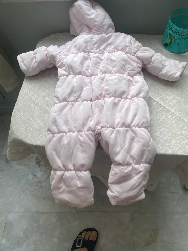 Kız Bebek Fermuarlı Pembe Tulumu - Görsel 3